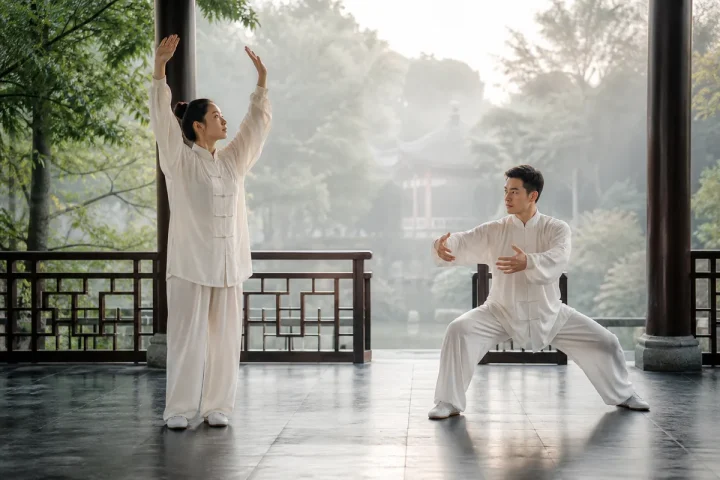 八段锦与太极拳的温和练习场景